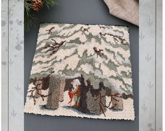 IMPRESO - Needle Punch Pattern - (Hidden Pines) (PNP205P) - por Kate Gillery en © Briar Cottage