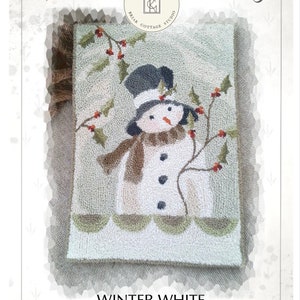 PRINTED - Needle Punch Pattern - (Winter White) (PNP165P) - by Kate Gillery at © Briar Cottage