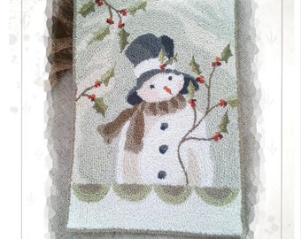 PRINTED - Needle Punch Pattern - (Winter White) (PNP165P) - by Kate Gillery at © Briar Cottage