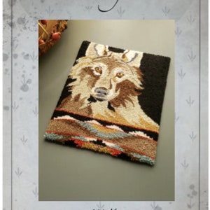 PRINTED - Needle Punch Pattern - (Wolf) (PNP217P) - by Kate Gillery at © Briar Cottage