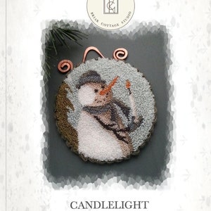PRINTED MINI - Needle Punch Pattern - (Candlelight) (NPM17P) - by Kate Gillery at © Briar Cottage