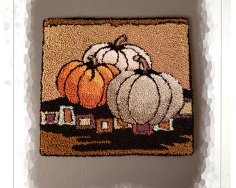 PRINTED - Needle Punch Pattern - (Pumpkins Squared) (PNP226P) - by Kate Gillery at © Briar Cottage