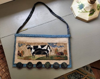 ACABADO - Punch Needle - (Primitive Fall/Cow pocket) - diseñado y perforado por Kate Gillery en © Briar Cottage