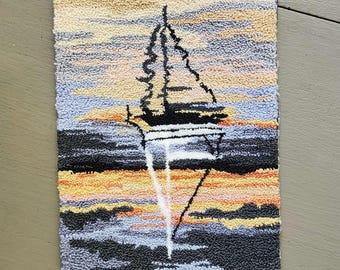 TERMINADO - Punch Needle - (Aguas tranquilas) - diseñado y perforado por Kate Gillery en © Briar Cottage