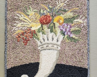 TERMINADO - Punch Needle - (Acción de Gracias) - diseñado y perforado por Kate Gillery en © Briar Cottage