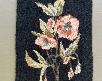 FINISHED - Punch Needle - (Hellebore) - designed & punched by Kate Gillery at © Briar Cottage