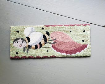 TERMINADO - Punch Needle - (B Mine) - diseñado y perforado por Kate Gillery en © Briar Cottage