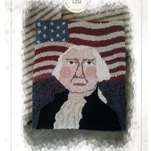 DOWNLOAD - Punch Needle Embroidery Pattern - (George) (mixer) (PNP126) - by Kate Gillery at © Briar Cottage Studio