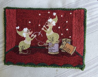 TERMINADO - Punch Needle - (Little Helpers) - diseñado y perforado por Kate Gillery en © Briar Cottage