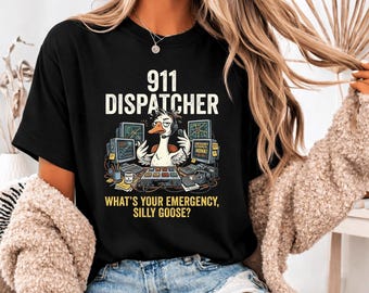 Silly Goose 911 Dispatcher PNG: Frase divertida de operador de llamadas de emergencia (Descarga digital)