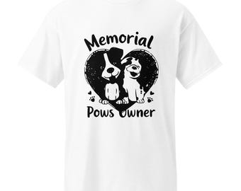 Maglietta commemorativa per cani, zampe di cucciolo, regalo di condoglianze per la perdita di un animale domestico