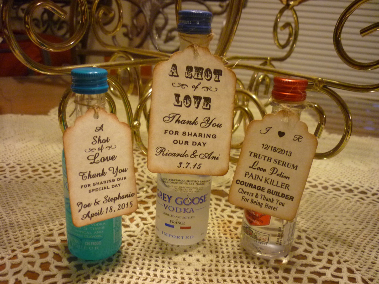 25 CUSTOM Liquor Bottle Tags/ Gift Tags/shower/wedding Favor - Etsy