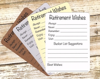 RETIREMENT WISHES - advice for Retirement/Bucket list suggestions/Retirement party/Retirement ideas