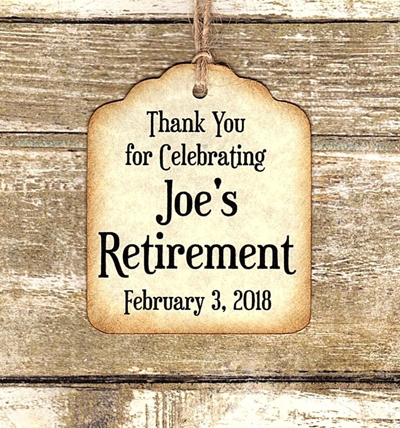 Retirement Favor tag Custom Personalized tag Retirement | Etsy