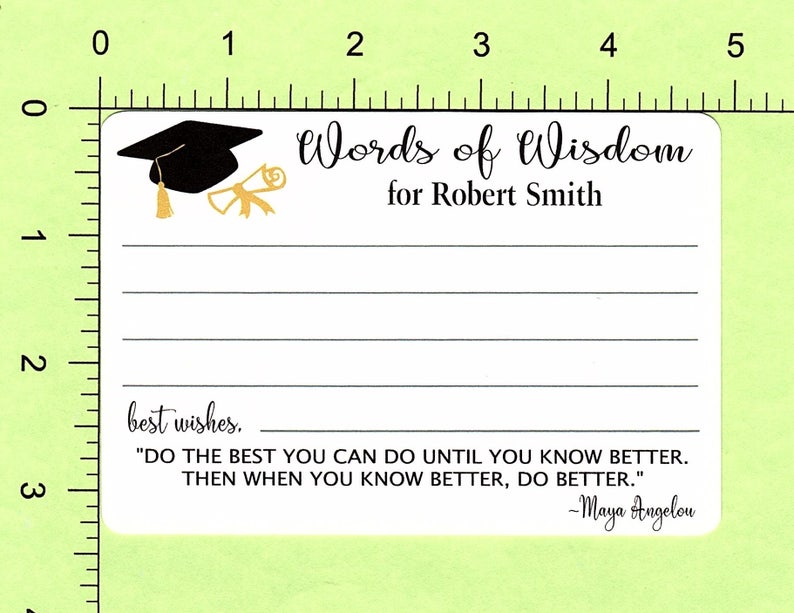 graduation wisdom card template free download graduation wisdom card template free download