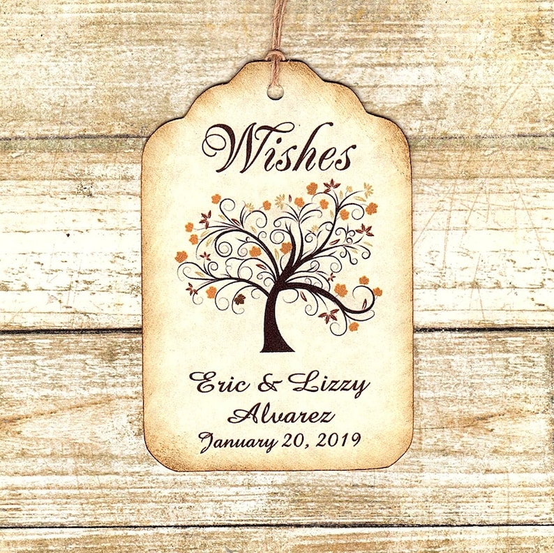 50 CUSTOM Personalized Wedding Wish Tags Wedding Etsy