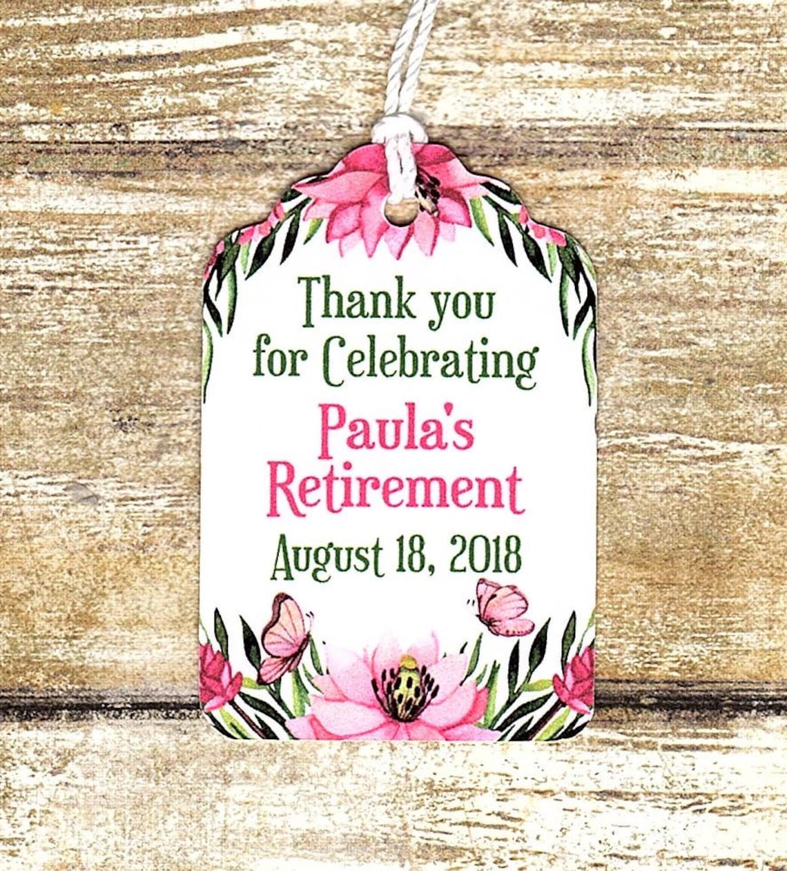 Retirement Favor tag Custom Personalized tag Retirement | Etsy