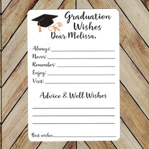 GRADUATION Wishes Advice - advice for Graduation/suggestions/Graduation party/Graduation ideas-Custom-Personalization