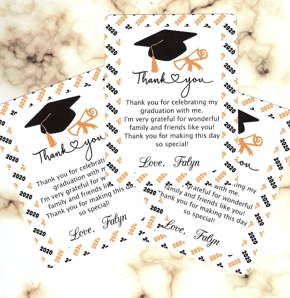 GRADUATION Thank you cards Personalized Graduation Party | Etsy