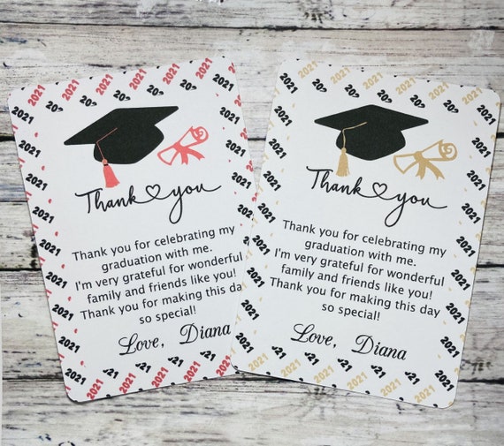 GRADUATION Thank you cards Personalized Graduation Party | Etsy