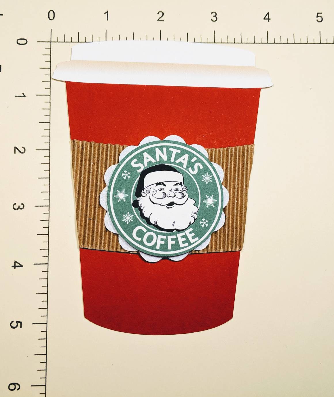 Green and Gold Christmas Coffee Cup Gift Card Holder Paper & Party