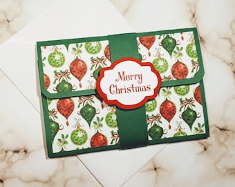 Set of 3. Christmas lucky money Handmade Christmas red envelope Christmas gift card holder Xmas gift card holder