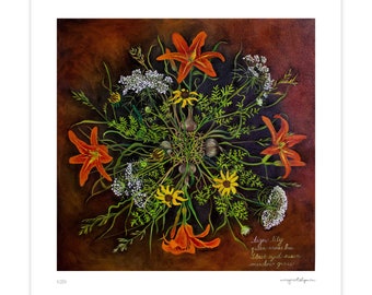 Day Lily and Queen Anne's Lace Limited Edition Print