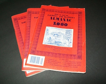 Vintage Blum's Almanacs, 1980s Booklets, 3 Book Bundle, Junk Journal Supply, Vintage Paper Ephemera, Glue Book, Smash Book