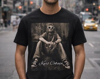 Vintage 00s Kurt Cobain Nirvana Men's Music Band Graphic T-shirt