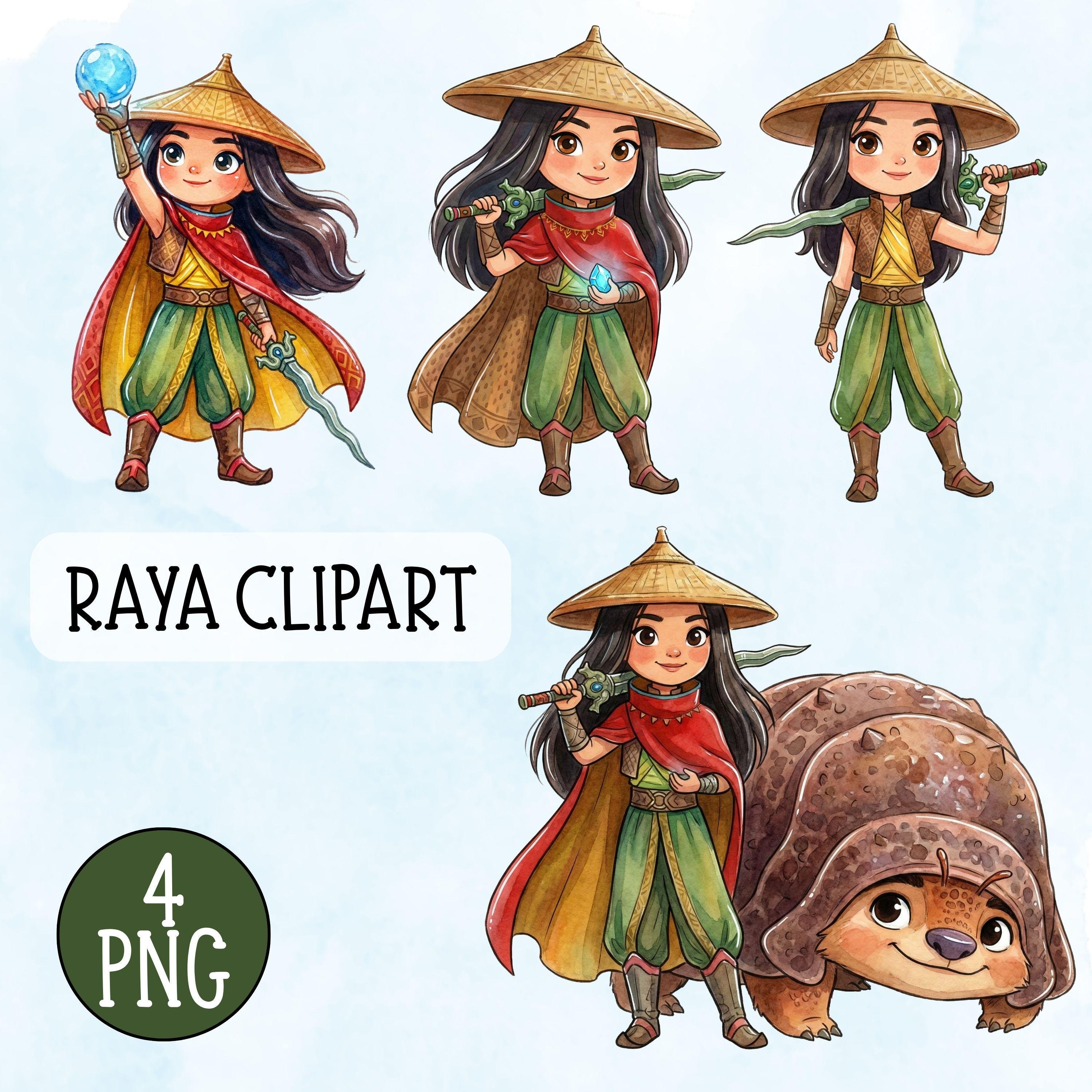 Cute Princess Raya PNG, Baby Raya and Dragon PNG, Fairytale Clipart ...