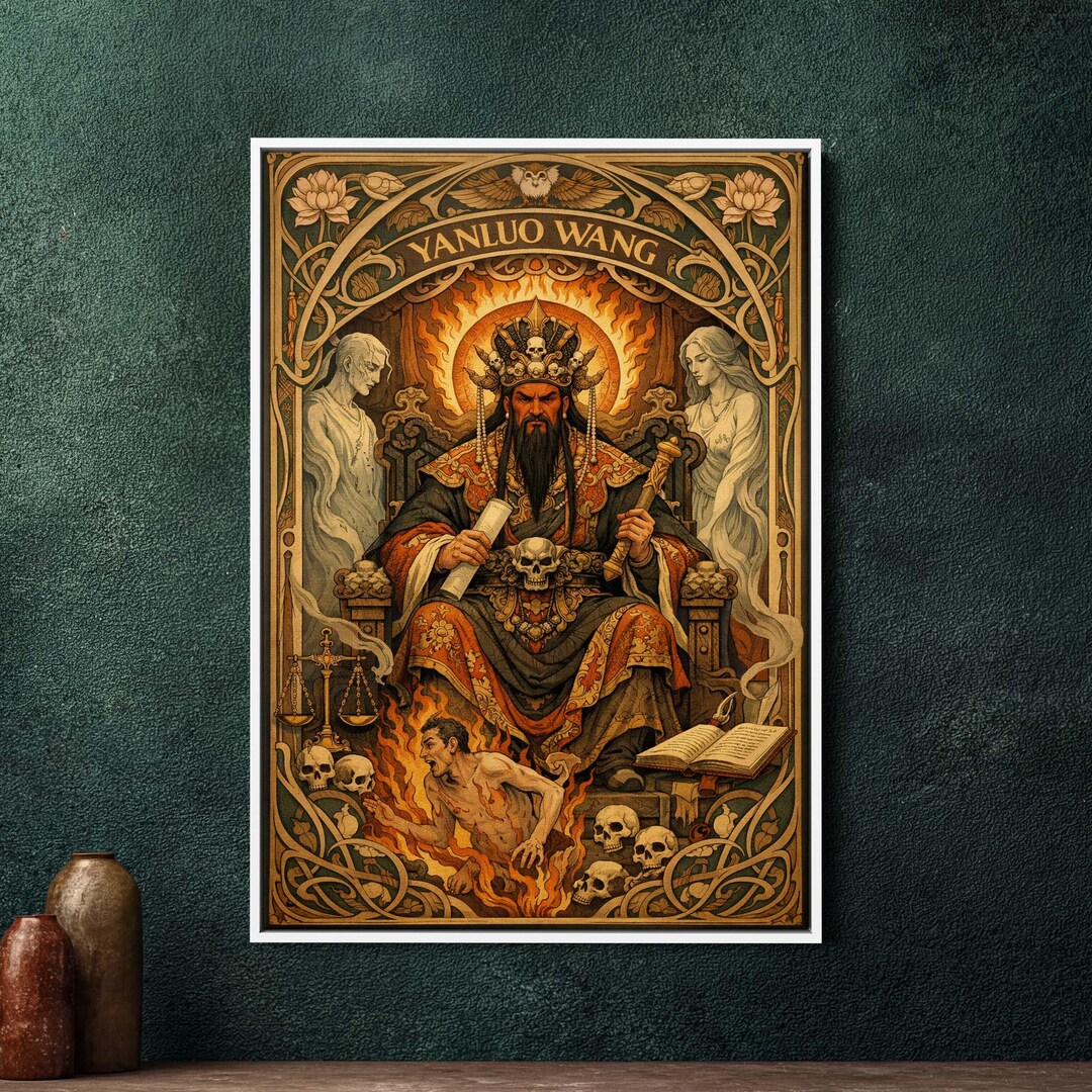Yanluo Yanluo Wang Art Nouveau Framed Canvas Wall Art, Large Art Nouveau ...