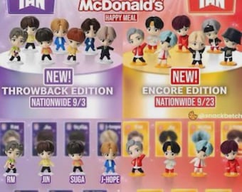 マクドナルドのタイニータン BTS ハッピーミール おもちゃセット (#1