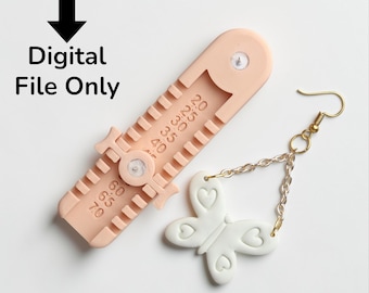 Kettingmeetinstrument STL-bestand voor het maken van oorbellen van polymeerklei - DIGITALE DOWNLOAD