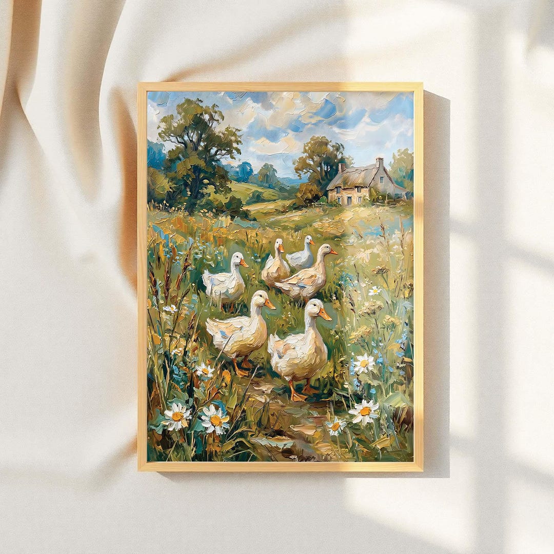 Duck Nursery Wall Art Printable, Baby Animal Kids Room Decor ...