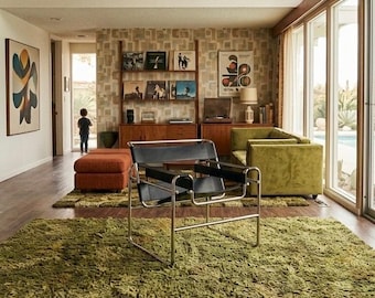 Auténtica silla Wassily de Knoll, diseñada por Marcel Breuer – 2003. Piel negra y acero cromado.