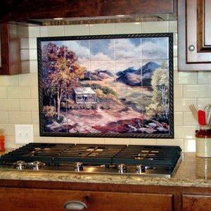 Custom Ceramic Tile Mural: Kitchen Backsplash, Bathroom, Fireplace