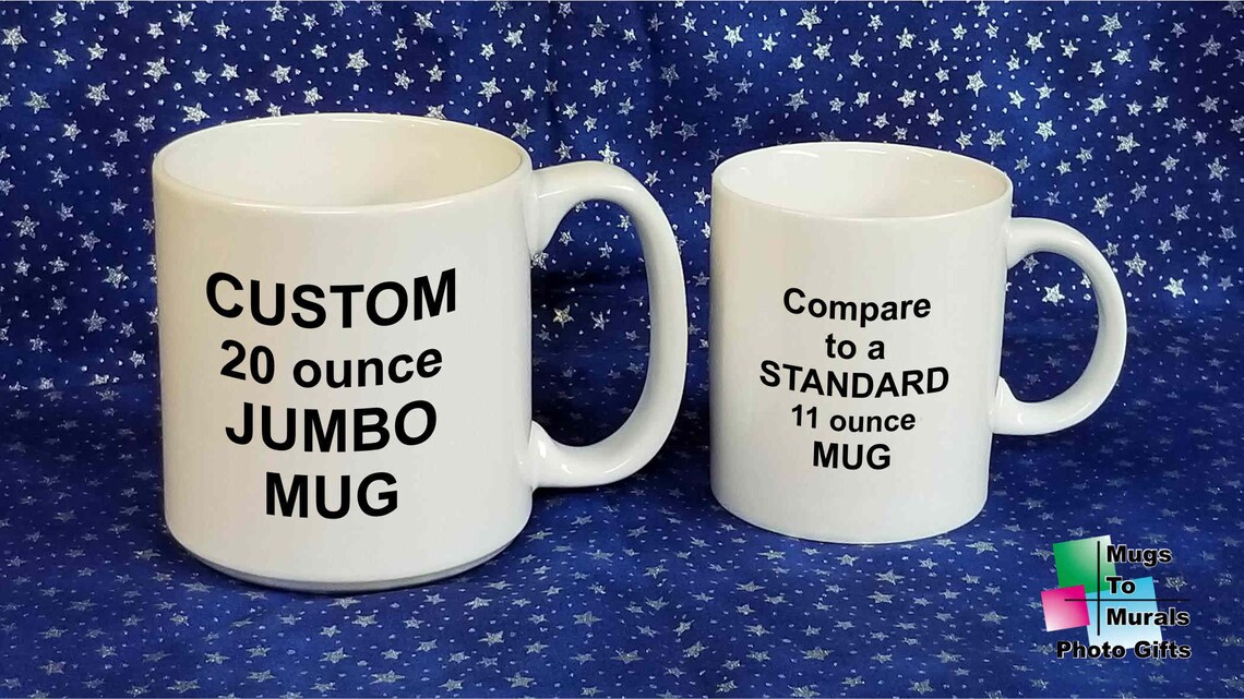 CUSTOM Large 20 oz Coffee Mug for Men or Women Jumbo 20 ounce Etsy