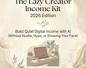 Kit de ingresos para creadores perezosos 2026 / Ingresos digitales silenciosos (PDF) + Planificador para creadores de Etsy y con inteligencia artificial