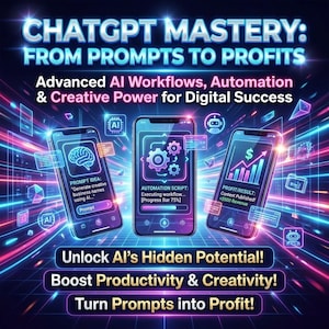 ChatGPT Mastery Ebook: AI Prompts, Automation & Workflows (Digital Download)