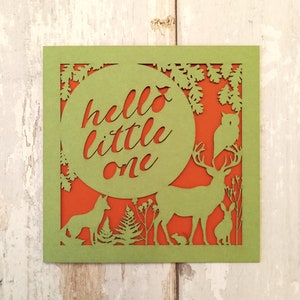 New Baby Woodland Card // Carte de vœux forêt et Carte de vœux Animaux de la forêt
