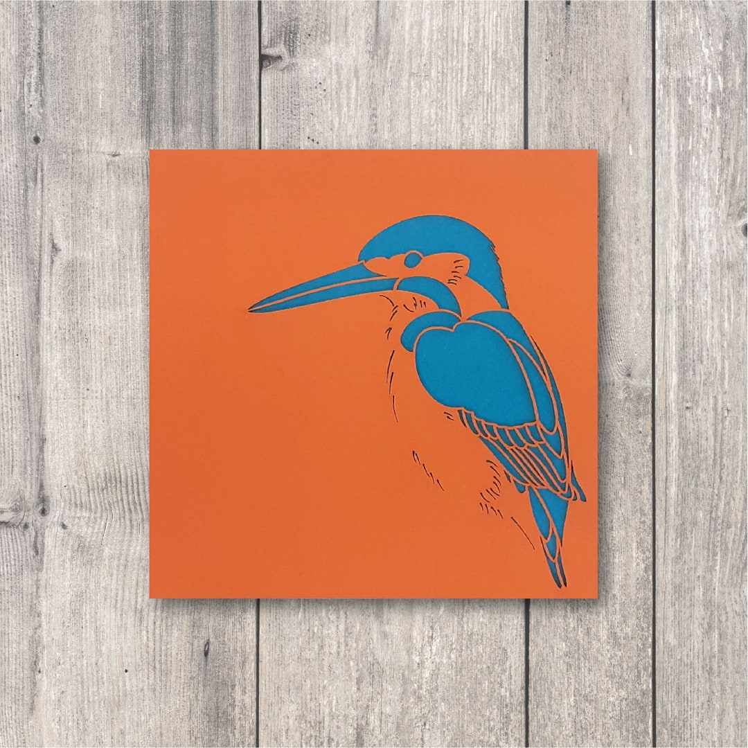 Eisvogel Karte // Vogel Karte Blanko Karte Handmade Laser Etsy.de