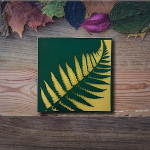 Carte fougère // Carte feuille, carte pour jardinier