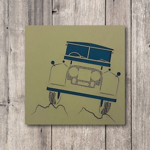 Klassische Landrover Karte // Oldtimer Karte, Karte für Papa, Karte für Freund