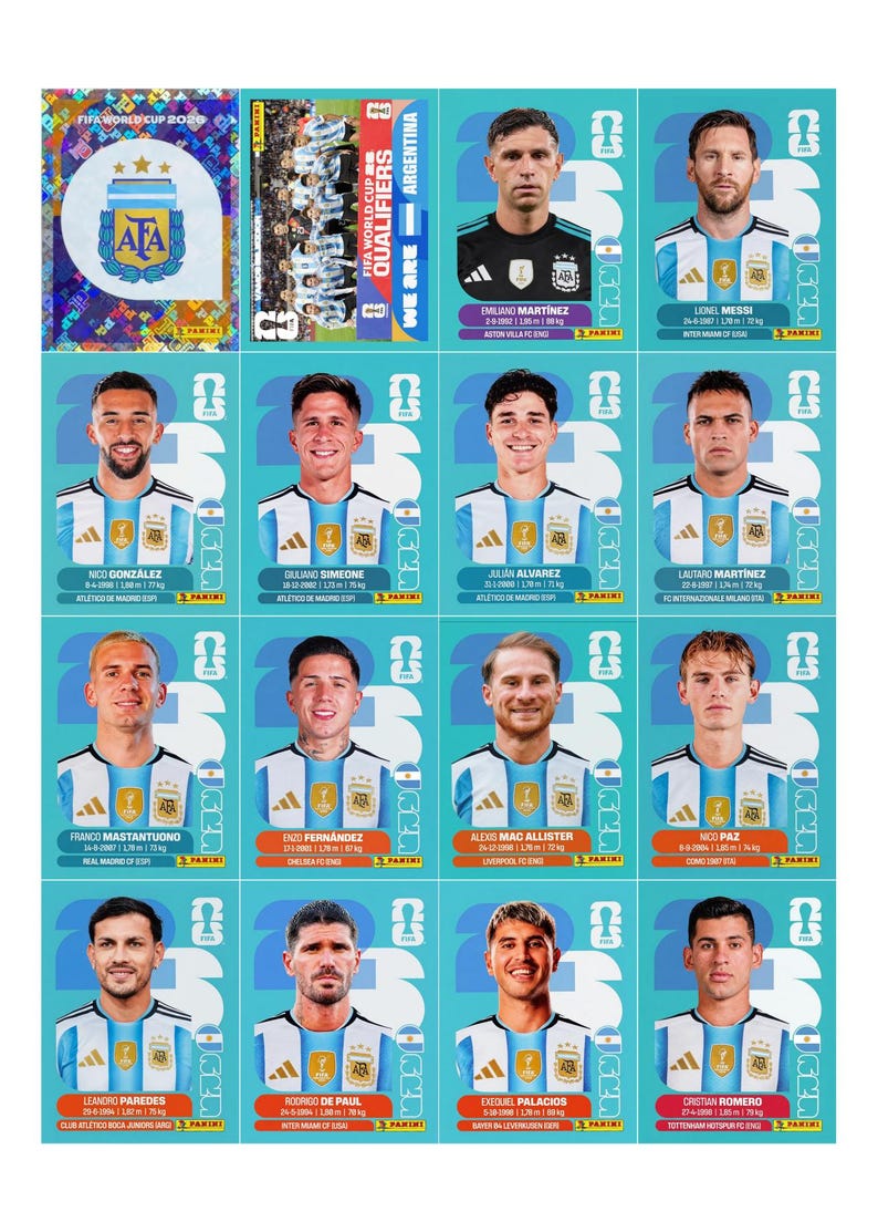 FIFA World Cup 2026 Sticker PDF Complete | Digital Soccer Sticker ...