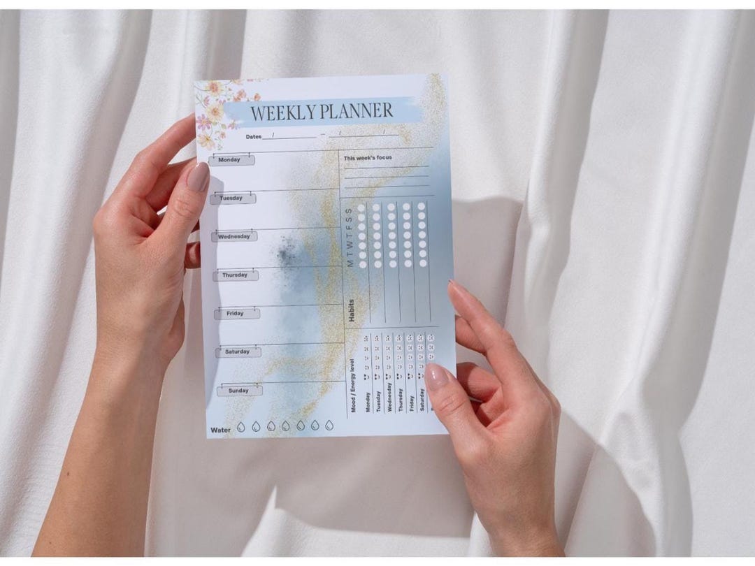 Floral Weekly Planner Printable | A5 Productivity Template (digital ...