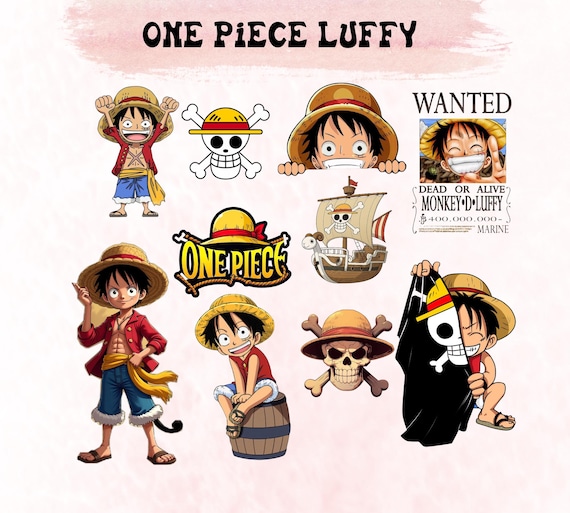 One Piece Luffy SVG Bundle | Anime Clipart, Sticker PNG (Digital Download)