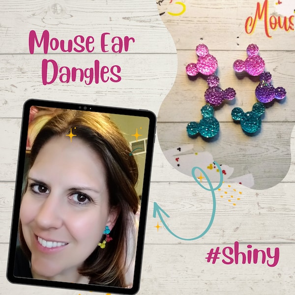 Mickey Mouse Rhinestone Earrings | Disney Jewelry | Disney Earrings | Boho Gift | Tassel Earrings | Disney Reveal Gift | Theme Park Gift