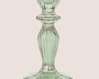 Cadeau bougeoir en verre vert d'eau | Emma M Lion