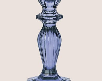 Bougeoir en verre Storm Pierce cadeau | Emma M Lion | Gris Violet