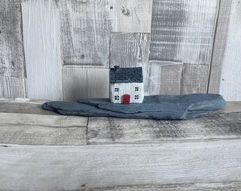 Welsh Slate and Driftwood Cottage - Coastal Decor